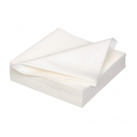 SERVIETTES AIRLAID non tissée 40X40cm BLANCHES P4 Colis de 800