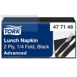 SERVIETTES NOIRES*PQT 2000* 2 PLI 33X33CM