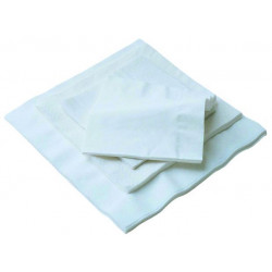 SERVIETTES ouate 2 plis 40x40cm blanche - Carton de 2400
