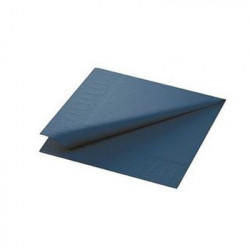 SERVIETTES OUATE 40X40CM 2 PLIS BLEU FONCÉ COLIS DE 1250