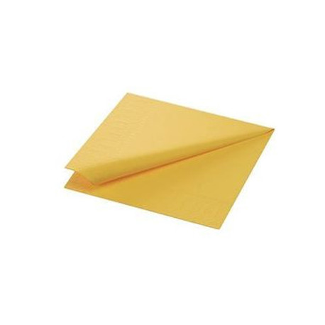 SERVIETTES OUATE 40X40CM 2 PLIS JAUNE COLIS DE 1250
