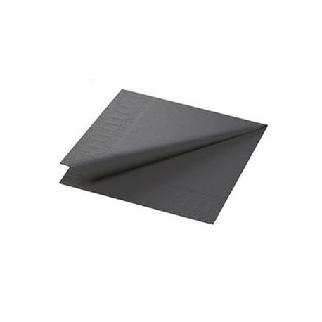 SERVIETTES OUATE 40X40CM 2 PLIS NOIR COLIS DE 1250