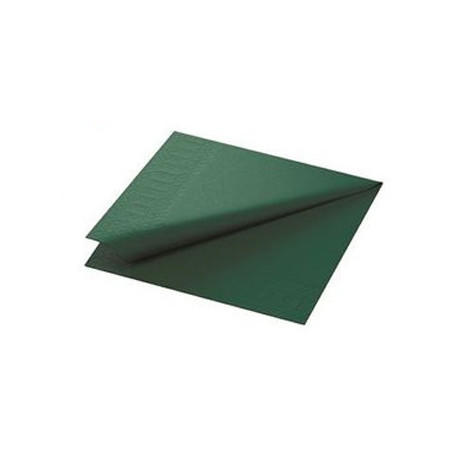SERVIETTES OUATE 40X40CM 2 PLIS VERTES COLIS DE 1250
