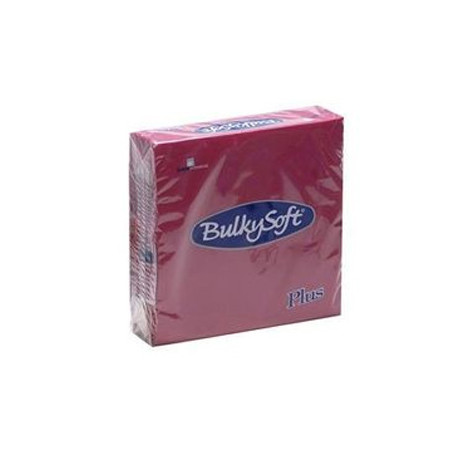 Serviettes ouate double point 40x40cm bordeaux - Carton de 1440