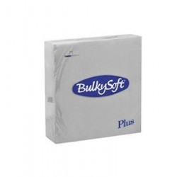 Serviettes ouate double point 40x40cm gris - Carton de 1440