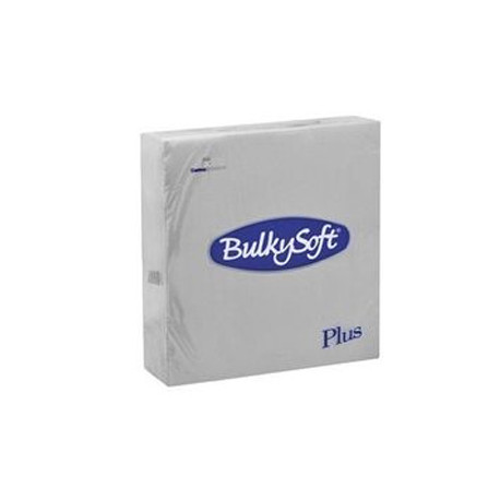 Serviettes ouate double point 40x40cm gris - Carton de 1440