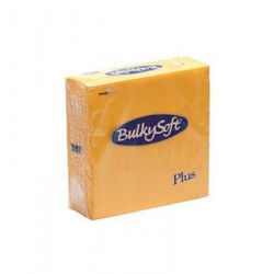 Serviettes ouate double point 40x40cm jaune - Carton de 1440