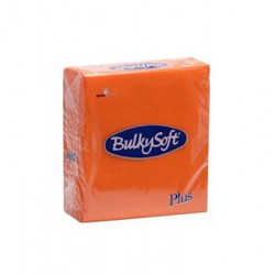 Serviettes ouate double point 40x40cm orange - Carton de 1440