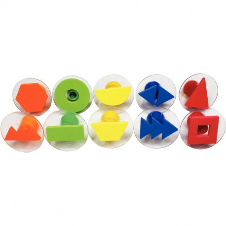 SET DE 10 TAMPONS D. 7,5 CM EVA LES FORMES