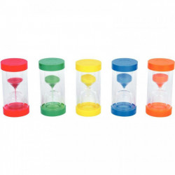 SET DE 5 SABLIERS AVEC SUPPORT 30S 1,3,5 ET 10 MINUTES