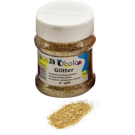 SHAKER DE PAILLETTES BIODÉGRADABLES 100GRAMMES COLORIS OR