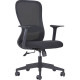 SIÈGE BASCULANT CENTRE BRENT NOIR DOSSIER RESILLE H60XL48CM ASSISE L50XP46CM SUPPORT LOMBAIRE REGLABLE - HAUTEUR ASSISE 43-53CM
