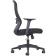 SIÈGE BASCULANT CENTRE BRENT NOIR DOSSIER RESILLE H60XL48CM ASSISE L50XP46CM SUPPORT LOMBAIRE REGLABLE - HAUTEUR ASSISE 43-53CM