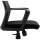 SIÈGE FAUTEUIL BASCULANT CENTRE ASTI NOIR DOSSIER RESILLE SUPPORT LOMBAIRE REGLABLE EN HAUTEUR L48XP50CM HAUTEUR ASSISE 47-57 CM