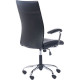 SIEGE FAUTEUIL DALLAS EN POLYURETHANE NOIR BASCULANT CENTRE DOSSIER CONTACT PERMANENT BLOCAGE 1 POSITION FIXE H 66CM /ASSISE L 4