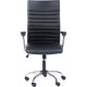 SIEGE FAUTEUIL DALLAS EN POLYURETHANE NOIR BASCULANT CENTRE DOSSIER CONTACT PERMANENT BLOCAGE 1 POSITION FIXE H 66CM /ASSISE L 4
