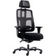 SIEGE FAUTEUIL ERGONOMIQUE 24H MESH SYNCHRONE 4 POSITIONS BLOCAGES DOS RESILLE AVEC SOUTIEN LOMBAIRE REGLABLE EN HAUTEUR NOIR/ A