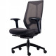 SIEGE FAUTEUIL ERGONOMIQUE KORSO SYNCHRONE 4 POSITIONS DE BLOCAGE DOS RESILLE H56 CM NOIR AVEC SUPPORT LOMBAIRE MOUSSE REGLABLE 