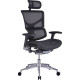 SIEGE FAUTEUIL ERGONOMIQUE MEMPHIS TRANSLATION ASSISE ACCOUDOIRS 4D TETIERE 2D DOS/ASSISE RESILLE NOIR SOUTIEN LOMBAIRE