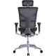 SIEGE FAUTEUIL ERGONOMIQUE MEMPHIS TRANSLATION ASSISE ACCOUDOIRS 4D TETIERE 2D DOS/ASSISE RESILLE NOIR SOUTIEN LOMBAIRE