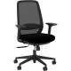 SIEGE FAUTEUIL ERGONOMIQUE SEATTLE SYNCHRONE DOSSIER RESILLE H60 REGLABLE EN NOIR /ASSISE TISSU NOIR DE L50X P46 A 51 CM AVEC TR