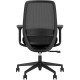 SIEGE FAUTEUIL ERGONOMIQUE SEATTLE SYNCHRONE DOSSIER RESILLE H60 REGLABLE EN NOIR /ASSISE TISSU NOIR DE L50X P46 A 51 CM AVEC TR