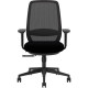 SIEGE FAUTEUIL ERGONOMIQUE SEATTLE SYNCHRONE DOSSIER RESILLE H60 REGLABLE EN NOIR /ASSISE TISSU NOIR DE L50X P46 A 51 CM AVEC TR