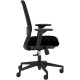SIEGE FAUTEUIL ERGONOMIQUE SEATTLE SYNCHRONE DOSSIER RESILLE H60 REGLABLE EN NOIR /ASSISE TISSU NOIR DE L50X P46 A 51 CM AVEC TR
