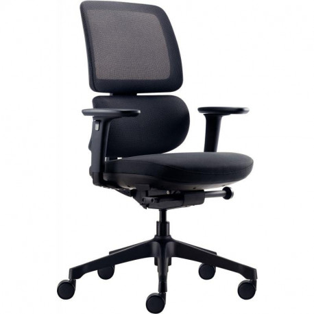 SIEGE FAUTEUIL ERGONOMIQUE SLAGEN SYNCHRONE BLOCAGES 4 POSITIONS DOSSIER REGLABLE H62CM A 70 CM RESILLE AVEC RENFORT LOMBAIRE RE