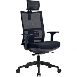 SIEGE FAUTEUIL ERGONOMIQUE TEXAS SYNCHRONE 3 BLOCAGES DOS RESILLE REGLABLE HAUTEUR NOIR/ASSISE AVEC TRANSLATION REGLABLE HAUTEUR