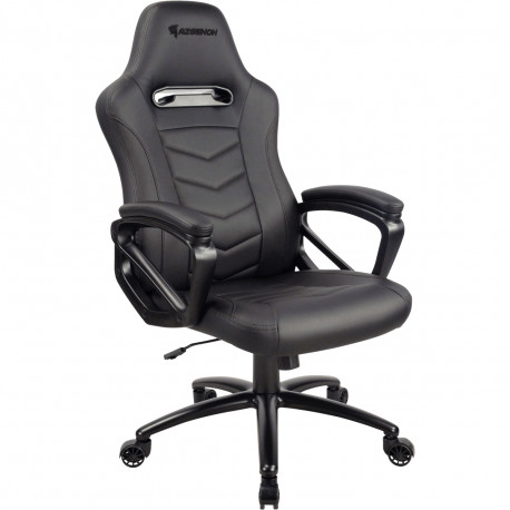 SIEGE FAUTEUIL GAMING BASCULANT CENTRE AZGENON Z100 SIMILI CUIR POUR UNE NOIR DOSSIER FIXE INCLINAISON DE 0 A 20 °ACCOUDOIRS FIX