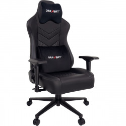 SIEGE FAUTEUIL GAMING BASCULANT CENTRE ORAXEAT MX850 SIMILI CUIR MICROPERFORE POUR UNE AERATION OPTIMALE NOIR DOSSIER FIXE SUPPO