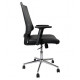 SIEGE ROTATIF FAUTEUIL SIMILI CUIR NOIR ASSISE AJUSTABLE