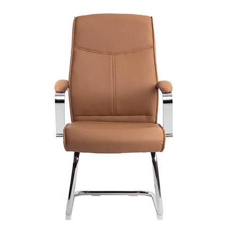 SIEGE VISITEUR FAUTEUIL SIMILI CUIR CREME PIEDS