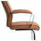 SIEGE VISITEUR FAUTEUIL SIMILI CUIR CREME PIEDS