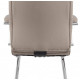 SIEGE VISITEUR FAUTEUIL SIMILI CUIR GRIS PIEDS