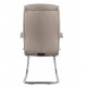 SIEGE VISITEUR FAUTEUIL SIMILI CUIR GRIS PIEDS