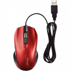 SOURIS FILAIRE OPTIQUE KEYOUEST EXPERT COULEUR ROUGE