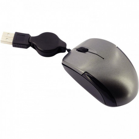SOURIS USB RETRACTABLE MINI  BK