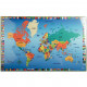 SOUS MAINS 57,5x37,5cm CARTE DU MONDE