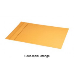 SOUS MAIN SIMILU CUIR L600X400XRABAT SUR LA GAUCHE ORANGE 1188800C 
