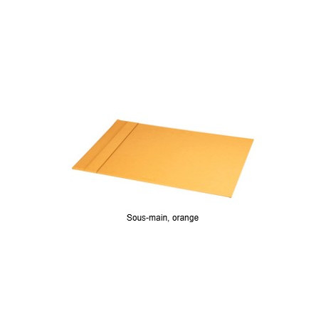 SOUS MAIN SIMILU CUIR L600X400XRABAT SUR LA GAUCHE ORANGE 1188800C 