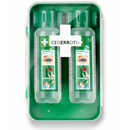 STATION DE RINCAGE OCULAIRE + 2 FLACONS DE 500ML CEDERROTH