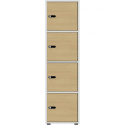 Structure colonne 4 cases Camille blanc. Structure livrée montée. Mélaminée blanc 19mm. Coloris des portes à choisir séparément.
