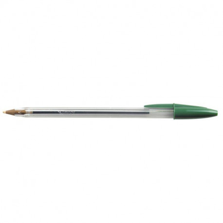 STYLO BIC CRISTAL BOITE DE 50 POINTE MOYENNE VERT