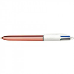 STYLO BILLE BIC 4 COULEURS SHINE ROSE DORÉ