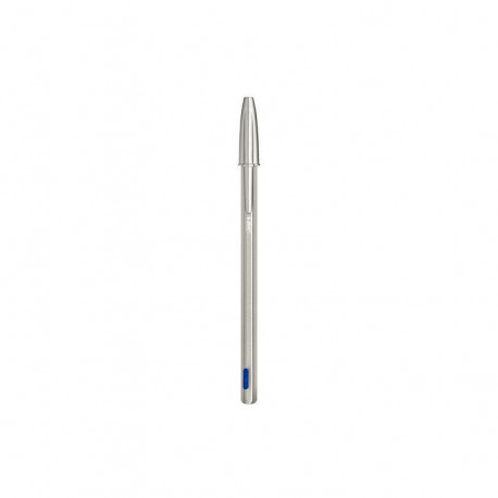 STYLO BILLE BIC CRISTAL RE'NEW + 2 RECHARGES BLEUE