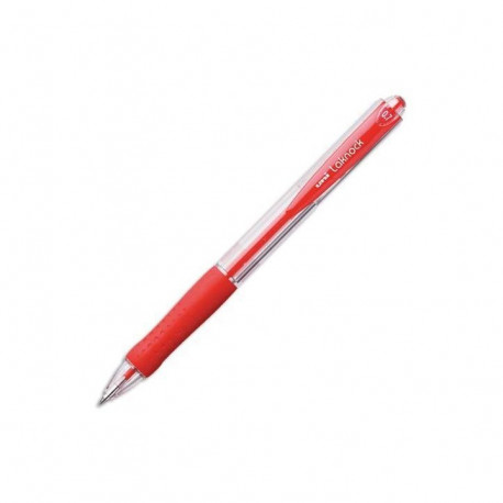 STYLO BILLE RÉTRACTABLE UNI LAKNOCK 1MM ROUGE UNIBALL SN100/10 R