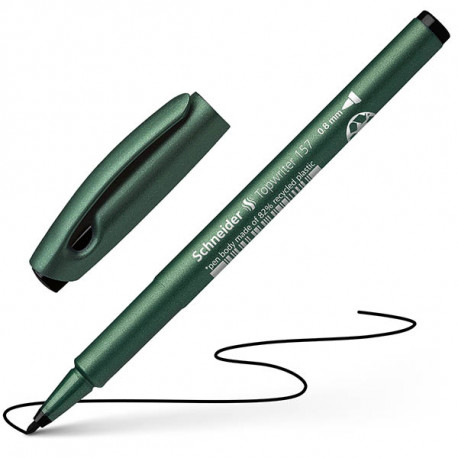 STYLO FEUTRE pointe moyenne TOPWRITER 157 NOIR ne seche pas ouvert SCHNEIDE 115