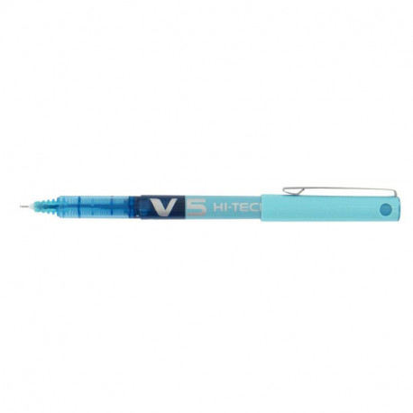 STYLO ROLLER POINTE AIGUILLE TURQUOISE HI-TECPOINT BX-V5 PILOT 